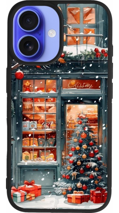 Coque iPhone 16 - Silicone rigide noir Christmas 25 Xmas Shop