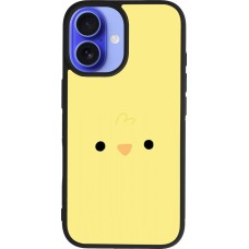 Coque iPhone 16 - Silicone rigide noir Easter 2026 Little chicken