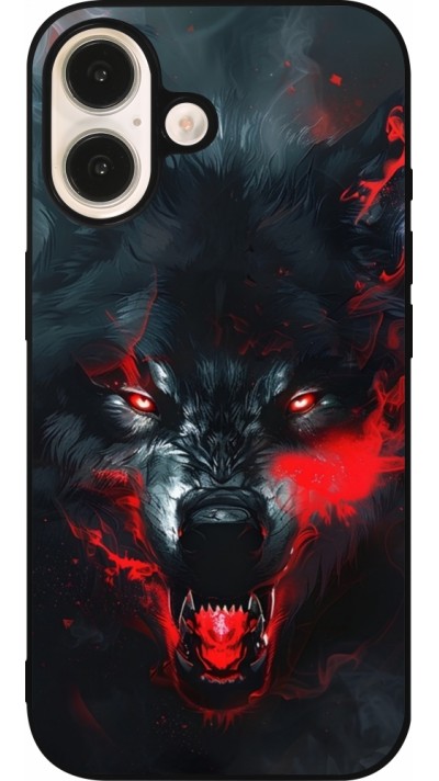 iPhone 16 Case Hülle - Silikon schwarz Halloween 2024 mad werewolf iPhone 16 Case Hülle - Silikon schwarz Halloween 2024 mad werewolf
