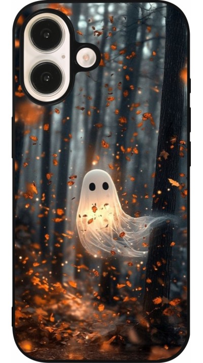 iPhone 16 Case Hülle - Silikon schwarz Halloween 2025 Ghost in the forest iPhone 16 Case Hülle - Silikon schwarz Halloween 2025 Ghost in the forest