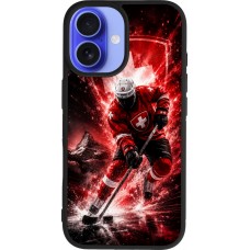 Coque iPhone 16 - Silicone rigide noir Hockey World Championship Player