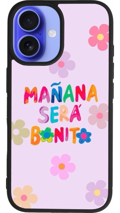 iPhone 16 Case Hülle - Silikon schwarz Karol G Manana sera bonito