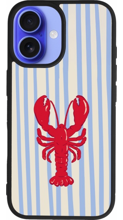 Coque iPhone 16 - Silicone rigide noir Red lobster 2026