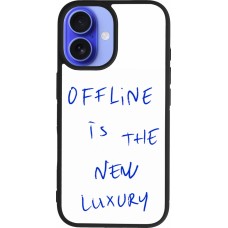 Coque iPhone 16 - Silicone rigide noir Offline is the new luxury