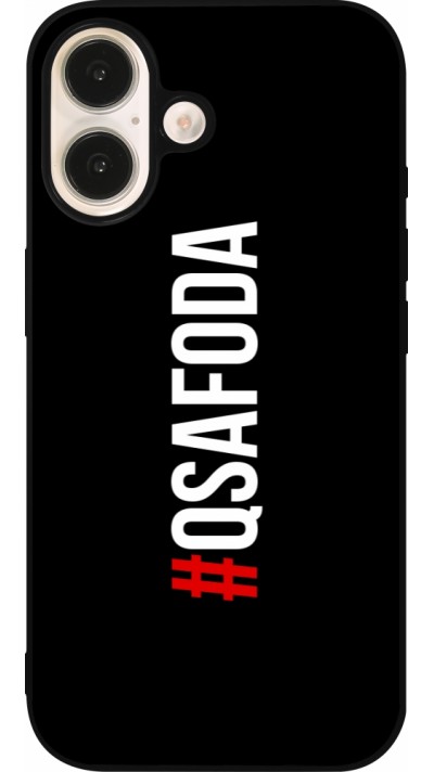 Coque iPhone 16 - Silicone rigide noir Qsafoda 1 Coque iPhone 16 - Silicone rigide noir Qsafoda 1