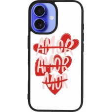 Coque iPhone 16 - Silicone rigide noir Saint Valentines Day 26 Amor