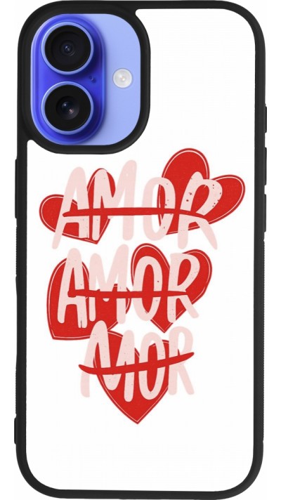 iPhone 16 Case Hülle - Silikon schwarz Saint Valentines Day 26 Amor