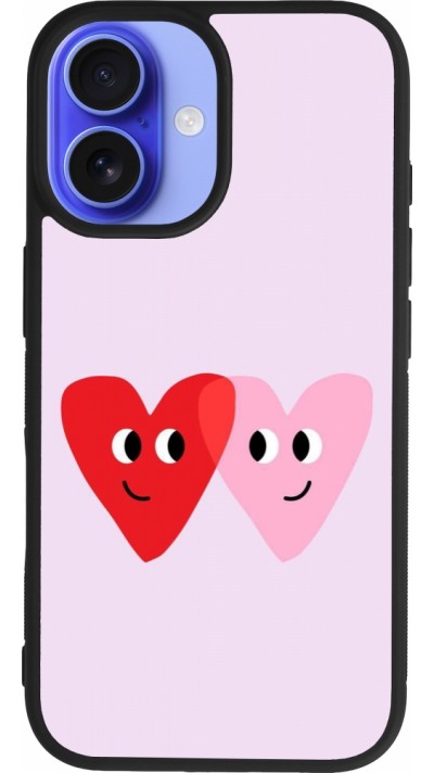 iPhone 16 Case Hülle - Silikon schwarz Saint Valentines Day 26 Heart