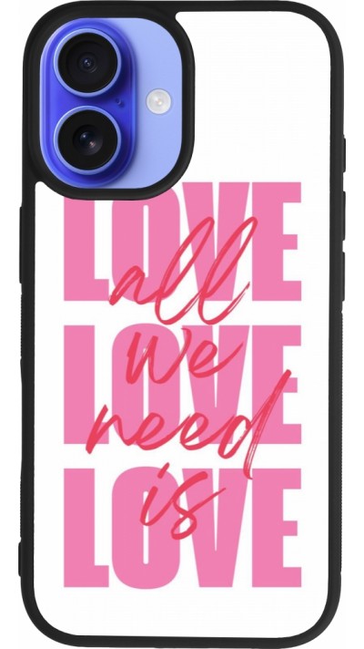 iPhone 16 Case Hülle - Silikon schwarz Saint Valentines Day 26 Love all we need is