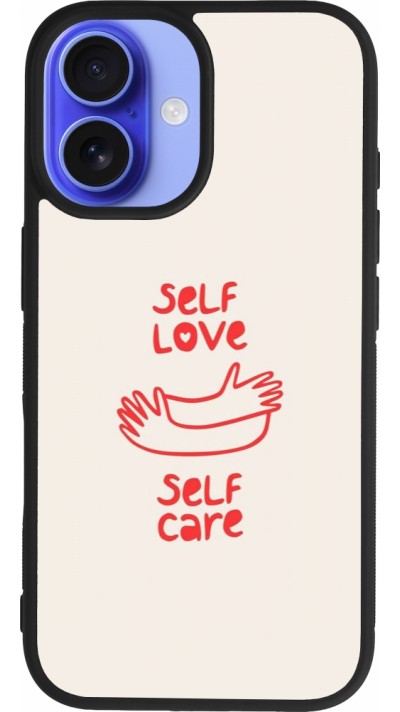 iPhone 16 Case Hülle - Silikon schwarz Saint Valentines Day 26 Self love self care