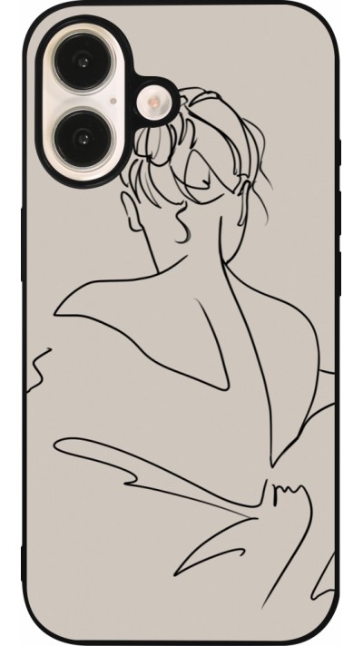 Coque iPhone 16 - Silicone rigide noir Salnikova 05 Coque iPhone 16 - Silicone rigide noir Salnikova 05