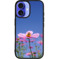 Coque iPhone 16 - Silicone rigide noir Bee on a flower 2026