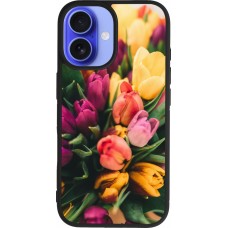 Coque iPhone 16 - Silicone rigide noir Bouquet of tulips 2026
