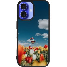 Coque iPhone 16 - Silicone rigide noir Hot air balloon 2026