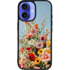 Coque iPhone 16 - Silicone rigide noir Spring flowers 2026