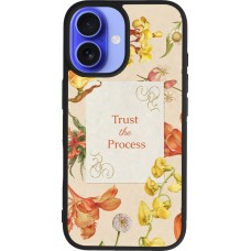 Coque iPhone 16 - Silicone rigide noir Trust the process 2026