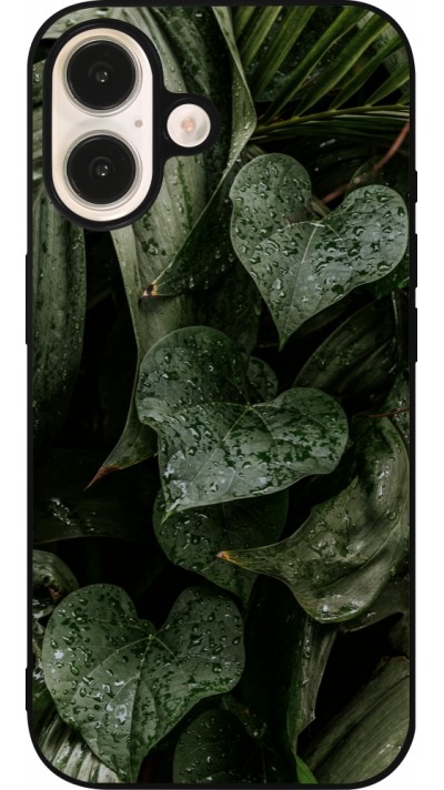 Coque iPhone 16 - Silicone rigide noir Spring 23 fresh plants