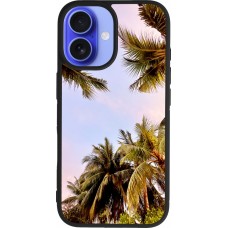 Coque iPhone 16 - Silicone rigide noir Summer 2023 palm tree vibe