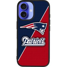 Coque iPhone 16 - Silicone rigide noir Super Bowl 26 Patriots 1