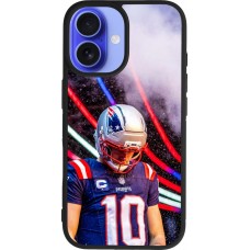 Coque iPhone 16 - Silicone rigide noir Super Bowl 26 Patriots 3