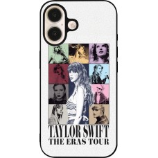 Coque iPhone 16 - Silicone rigide noir Taylor Swift The Eras Tour