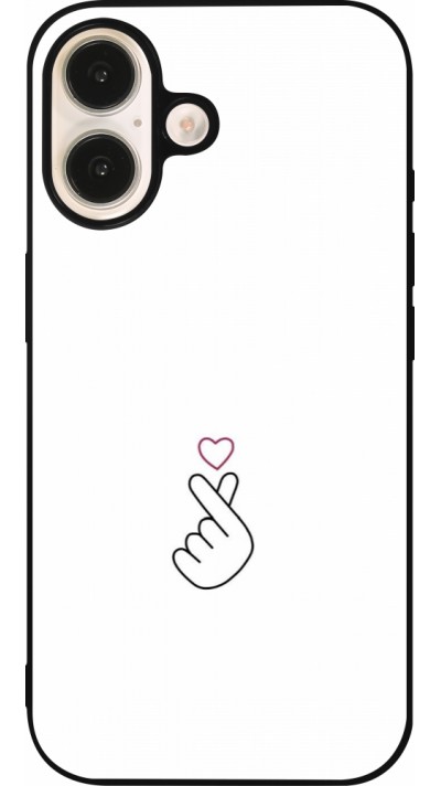 Coque iPhone 16 - Silicone rigide noir Valentine 2024 heat by Millennials Coque iPhone 16 - Silicone rigide noir Valentine 2024 heat by Millennials