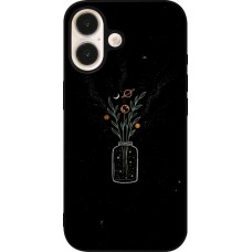 Coque iPhone 16 - Silicone rigide noir Vase black