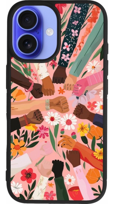 Coque iPhone 16 - Silicone rigide noir Womens day 2026 8