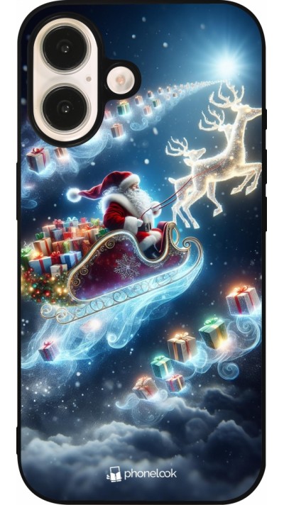 iPhone 16 Case Hülle - Silikon schwarz Weihnachten 2023 Verzauberter Weihnachtsmann
