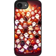 Coque iPhone 17e / 16e - Silicone rigide noir Fantômes automne mignons