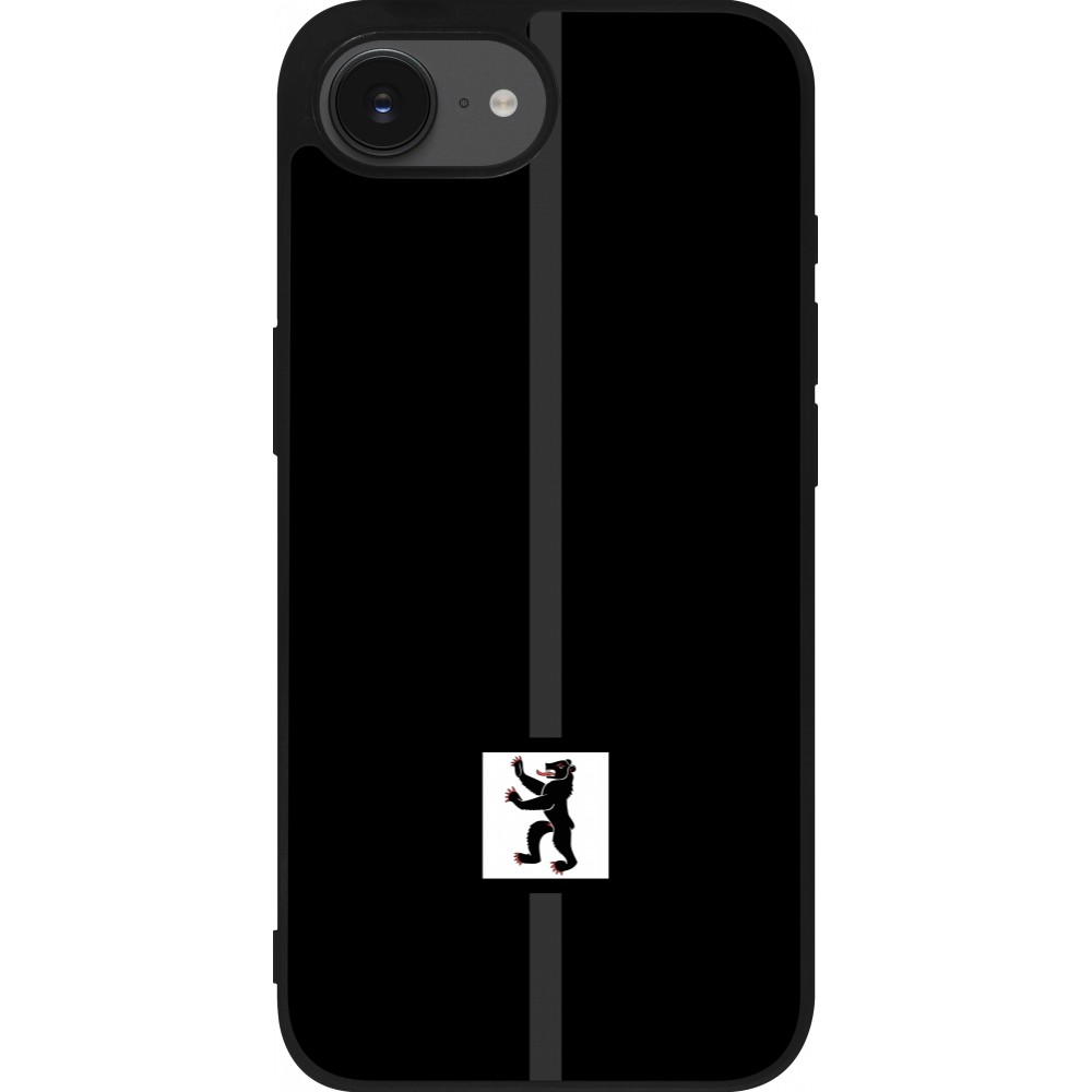 Coque iPhone 16e - Silicone rigide noir Canton AI noir