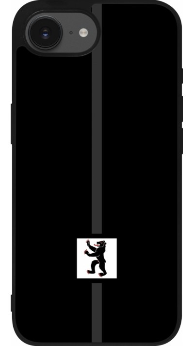 Coque iPhone 16e - Silicone rigide noir Canton AI noir