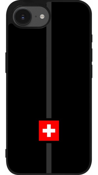 Coque iPhone 16e - Silicone rigide noir Canton CH noir