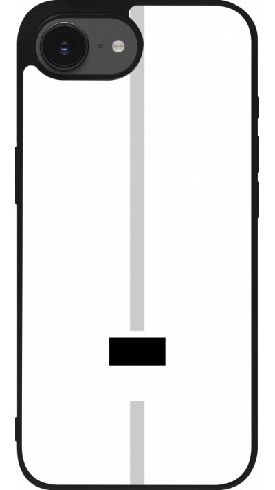Coque iPhone 16e - Silicone rigide noir Canton FR blanc