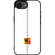 Coque iPhone 16e - Silicone rigide noir Canton GE blanc