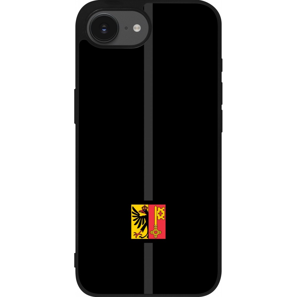 Coque iPhone 16e - Silicone rigide noir Canton GE noir