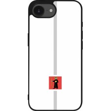 Coque iPhone 16e - Silicone rigide noir Canton GL blanc