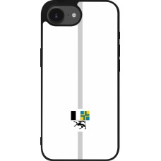 Coque iPhone 16e - Silicone rigide noir Canton GR blanc
