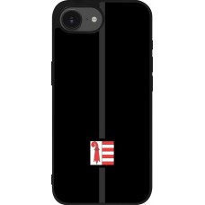Coque iPhone 16e - Silicone rigide noir Canton JU noir