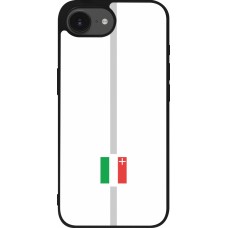 Coque iPhone 16e - Silicone rigide noir Canton NE blanc