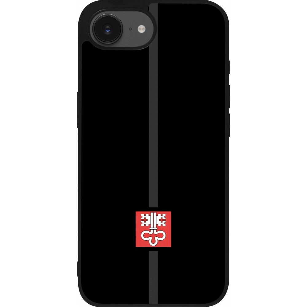 Coque iPhone 16e - Silicone rigide noir Canton NW noir