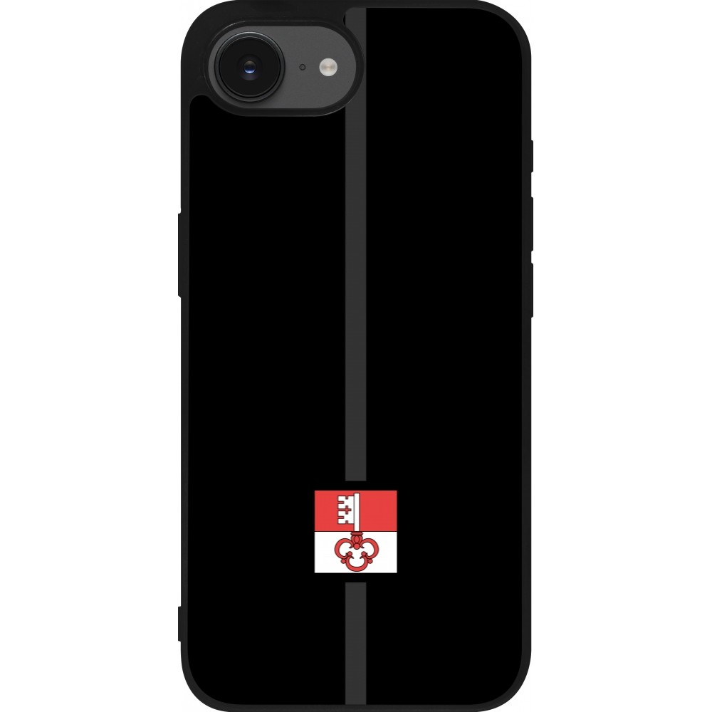 Coque iPhone 16e - Silicone rigide noir Canton OW noir