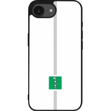 Coque iPhone 16e - Silicone rigide noir Canton SG blanc