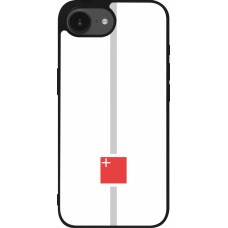 Coque iPhone 16e - Silicone rigide noir Canton SZ blanc