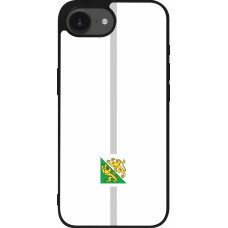 Coque iPhone 16e - Silicone rigide noir Canton TG blanc