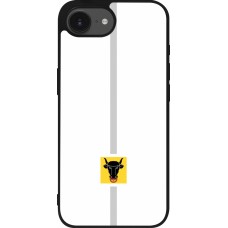 Coque iPhone 16e - Silicone rigide noir Canton UR blanc