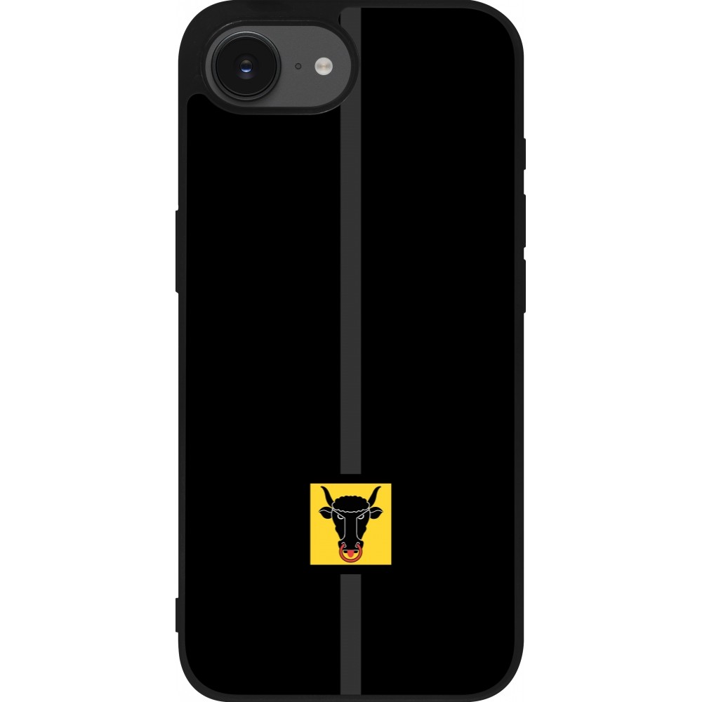 Coque iPhone 16e - Silicone rigide noir Canton UR noir