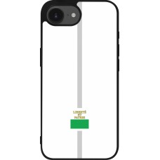 Coque iPhone 16e - Silicone rigide noir Canton VD blanc