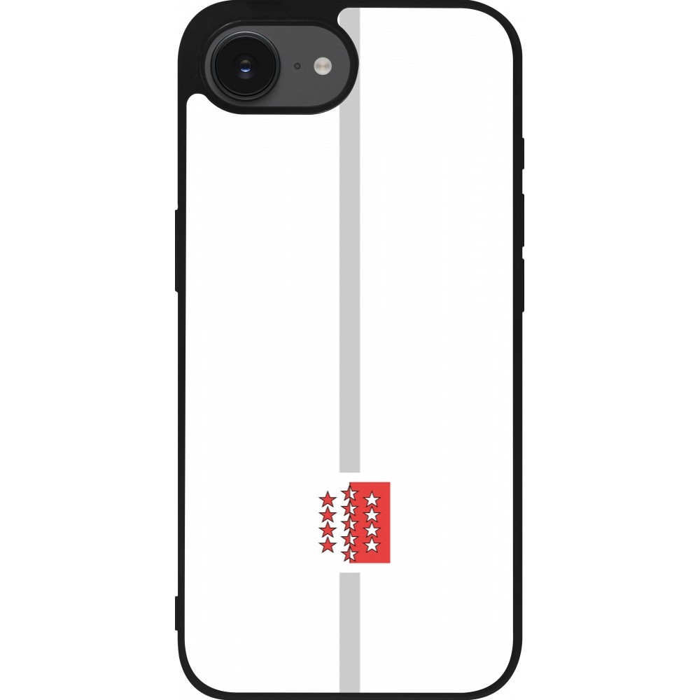 Coque iPhone 16e - Silicone rigide noir Canton VS blanc