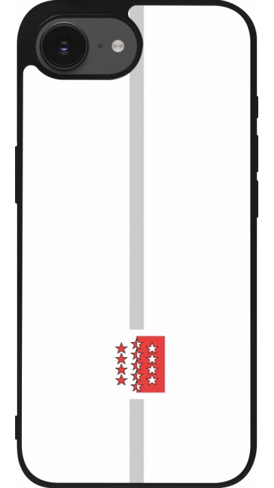 Coque iPhone 16e - Silicone rigide noir Canton VS blanc